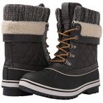 GLOBALWIN Snow Boots For Women Winter Boots Dark Grey 9M