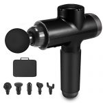 Muscle Massage Gun Deep Tissue Percussion Handheld Electric Muscle Massager with 20 Speed Levels for Gym Office Home Post-Workout Recovery (Black)