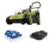 Sun Joe 24V-X2-17LM 48-Volt 17-Inch Mulching Walk-Behind Lawn Mower w/11-Gallon Grass Catcher & 6-Position Height Adjustment, Included, Cordless, Kit (w/ 2X 4.0-Ah Battery and Charger)