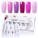 Elite99 Gel Nail Polish, Soak Off UV LED Gel Polish Nail Art Manicure Box Set of 6