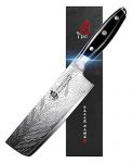 TUO Nakiri Knife – Vegetable Cleaver Knife 6.5-inch High Carbon Stainless Steel – Japanese Kitchen Knives with G10 Full Tang Handle – Black Hawk-S Knives Including Gift Box