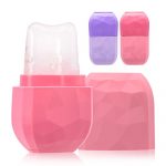 THBRO Ice Roller for Face and Eye, Facial Beauty Ice Roller Skin Care Tools, Silicone Face Ice Mold (Pink)