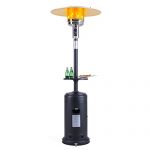 Outdoor Patio Heater 48,000 BTU Propane Gas Patio Heater with Piezo Ignition System Portable Wheels and Table Heater for Outdoor LP Propane Heat CSA Certified Outdoor Heater for Patio Garden Camping