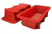 Silicone Bread and Loaf Pan Set of 2 Red, Nonstick, Commercial Grade Plus Homemade Bread Making Recipe Ebook