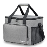 OMOVEE Cooler Bag 30L (40 cans) Portable Soft Cooler, Leakproof Insulated Bag, Large Cooler for Travel Beach Picnic, Camping shopping, Grey