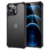 ESR Air Armor Case Compatible with iPhone 12 Case/Compatible with iPhone 12 Pro Case (2020) [Military Grade Protection] [Shock-Absorbing Corners] Hard PC + Flexible TPU Frame, 6.1″ – Frosted Black